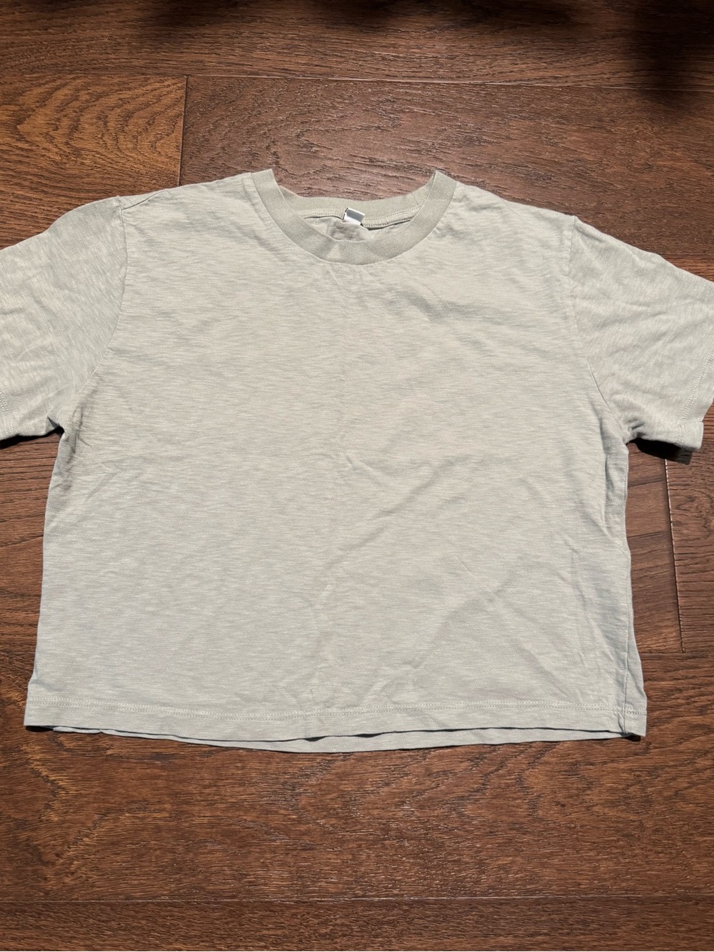 Uniqlo Women's Light Sage Crop Tee